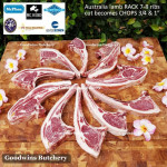 Lamb CHOP RACK (cut from lamb loin) Australia WAMMCO frozen THICK CUTS 1" (2.5cm) +/- 1.5kg 9-10pcs (price/kg)
